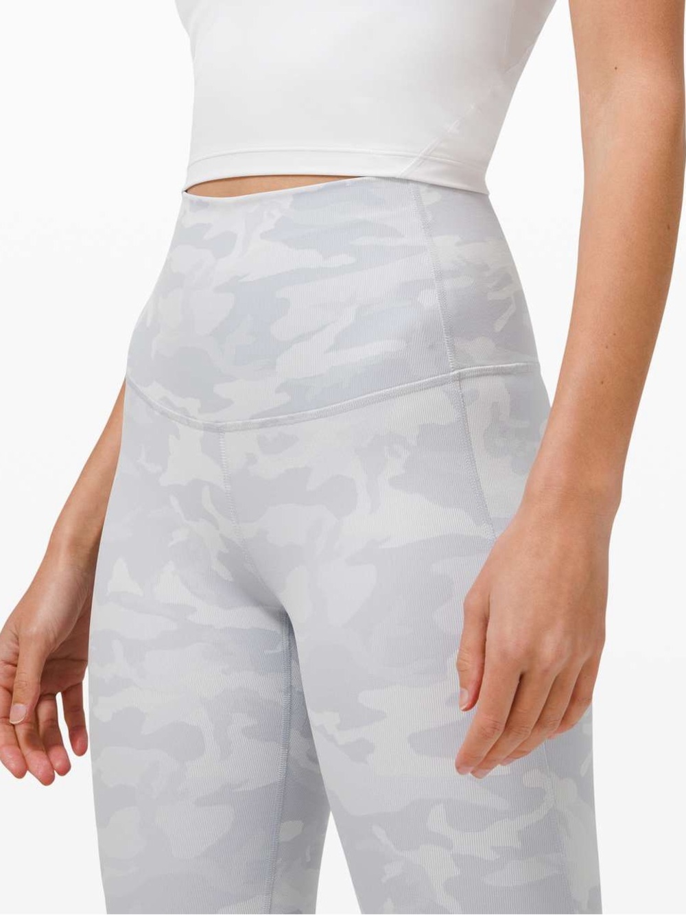High-Waist Light Gray Camo Leggings